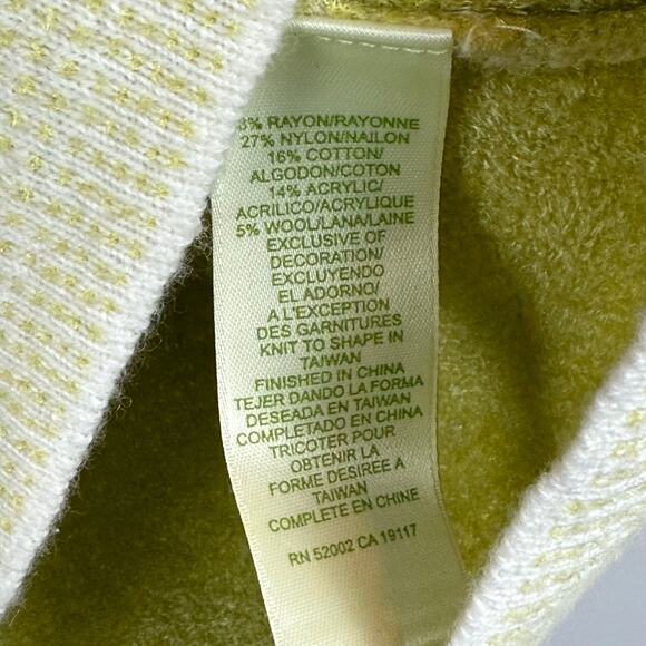 Sigrid‎ Olsen Cardigan Sweater Womens M Light Green Button Front Cottage Preppy - Picture 5 of 9